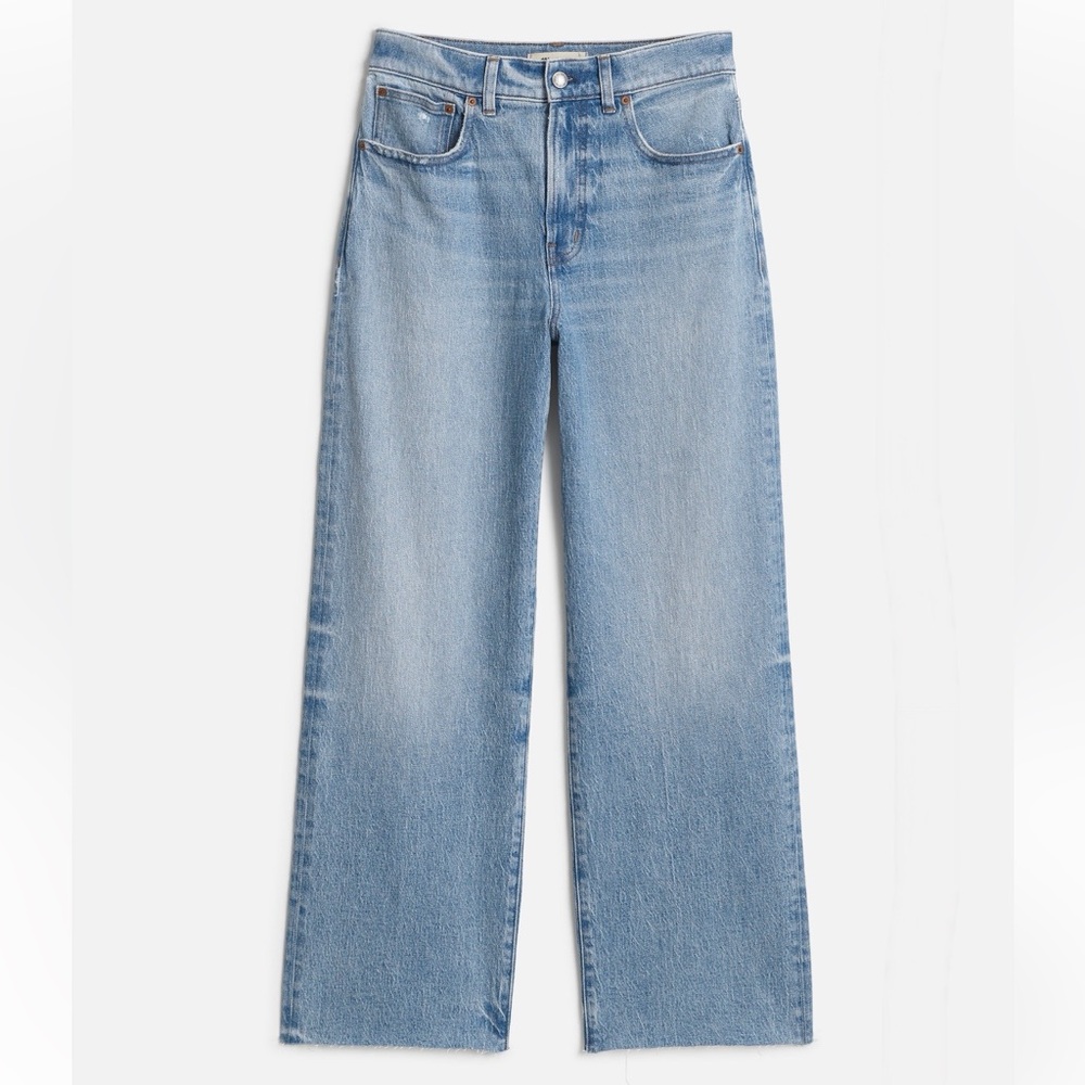 Madewell The Perfect Vintage Wide-Leg Cropped Jeans size 27 petite